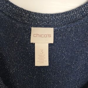 Sweater with metallic threads
